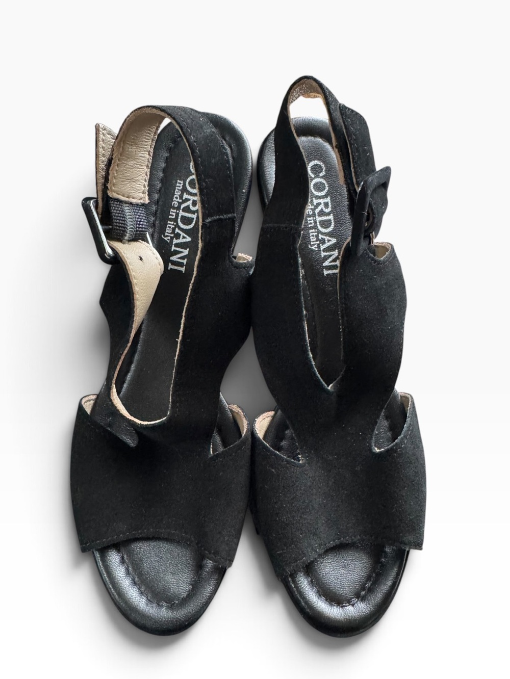 Cordani suede open toe sandals size 38 EU